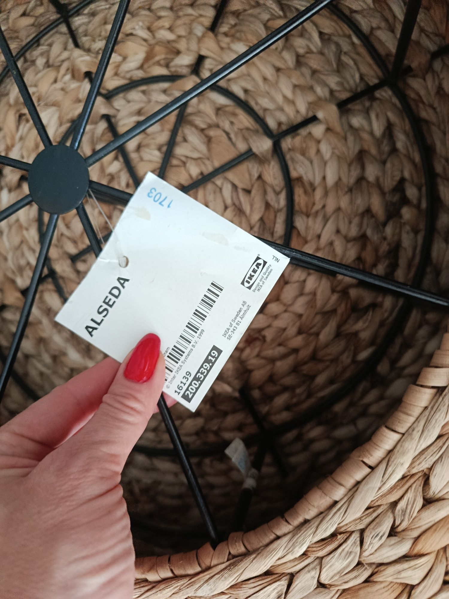 Pufa Ikea włókno bananowca Alseda