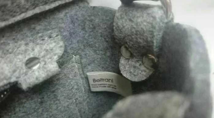 Filcowa listonoszka handmade z naturalną skórą