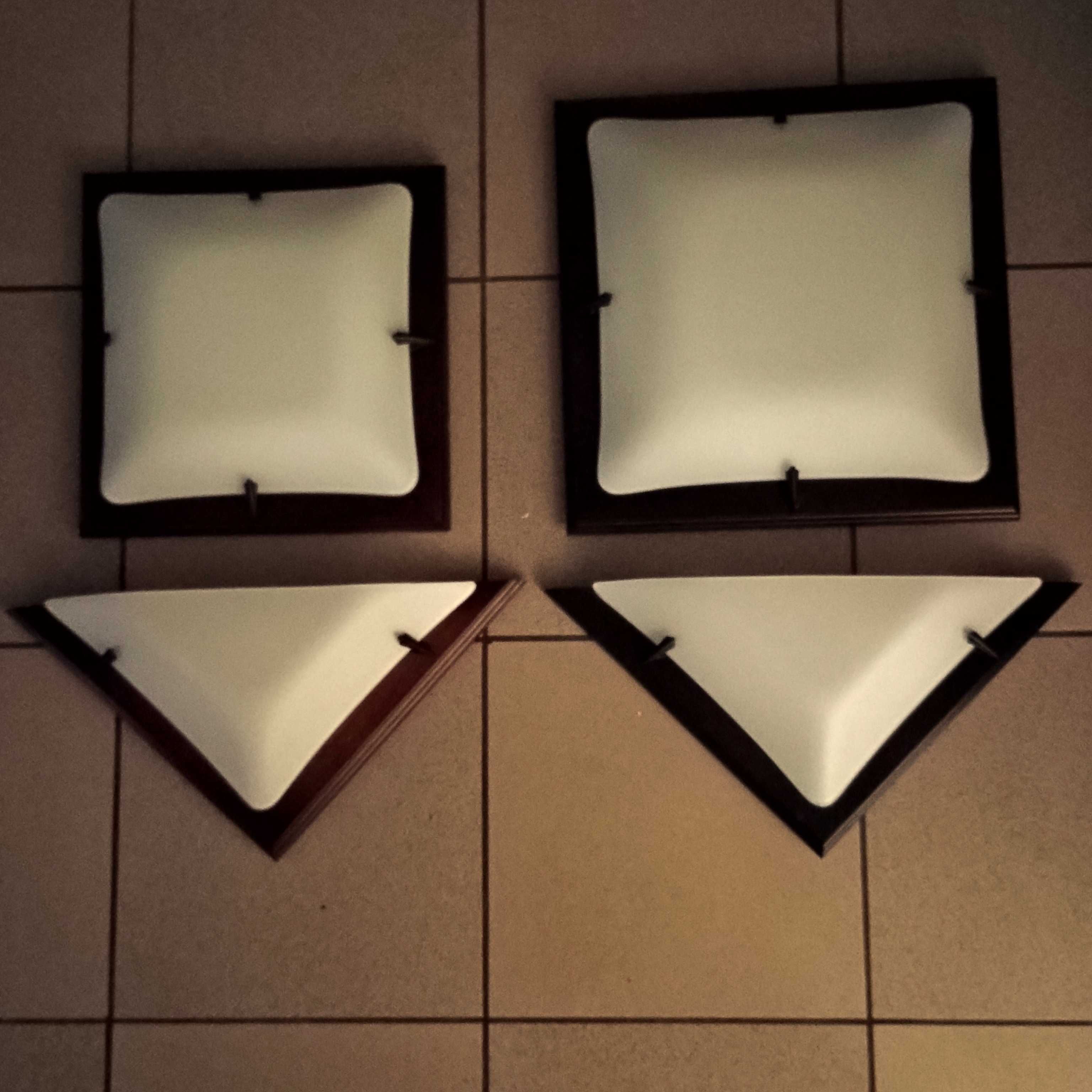 Zestaw 4 lamp, dwie sufitowe i dwie ścienne
