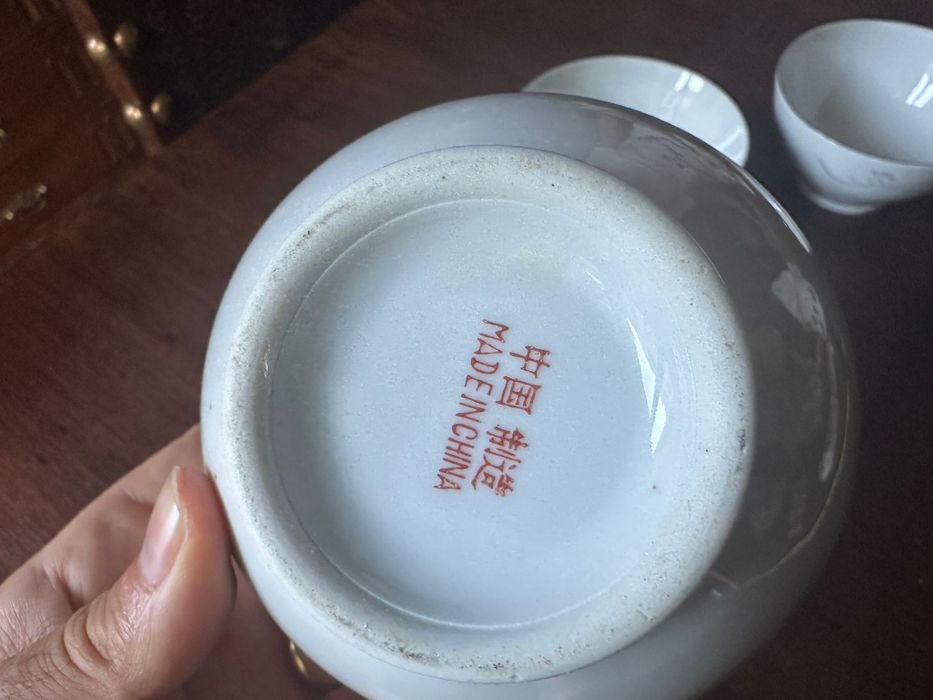 3 taças em porcelana chinesa