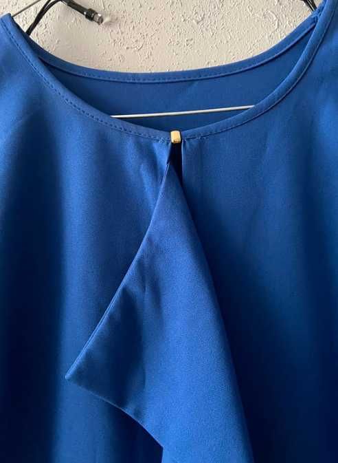 elegancka granatowa bluzka wizytowa