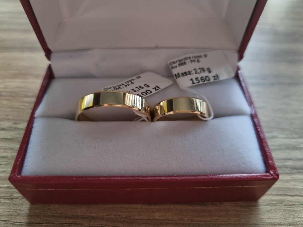 Nowe Obrączki złote 585 ślubne ślub