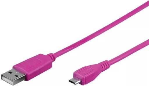 GOOBAY kabel high speed MINI USB 2.0 różowy