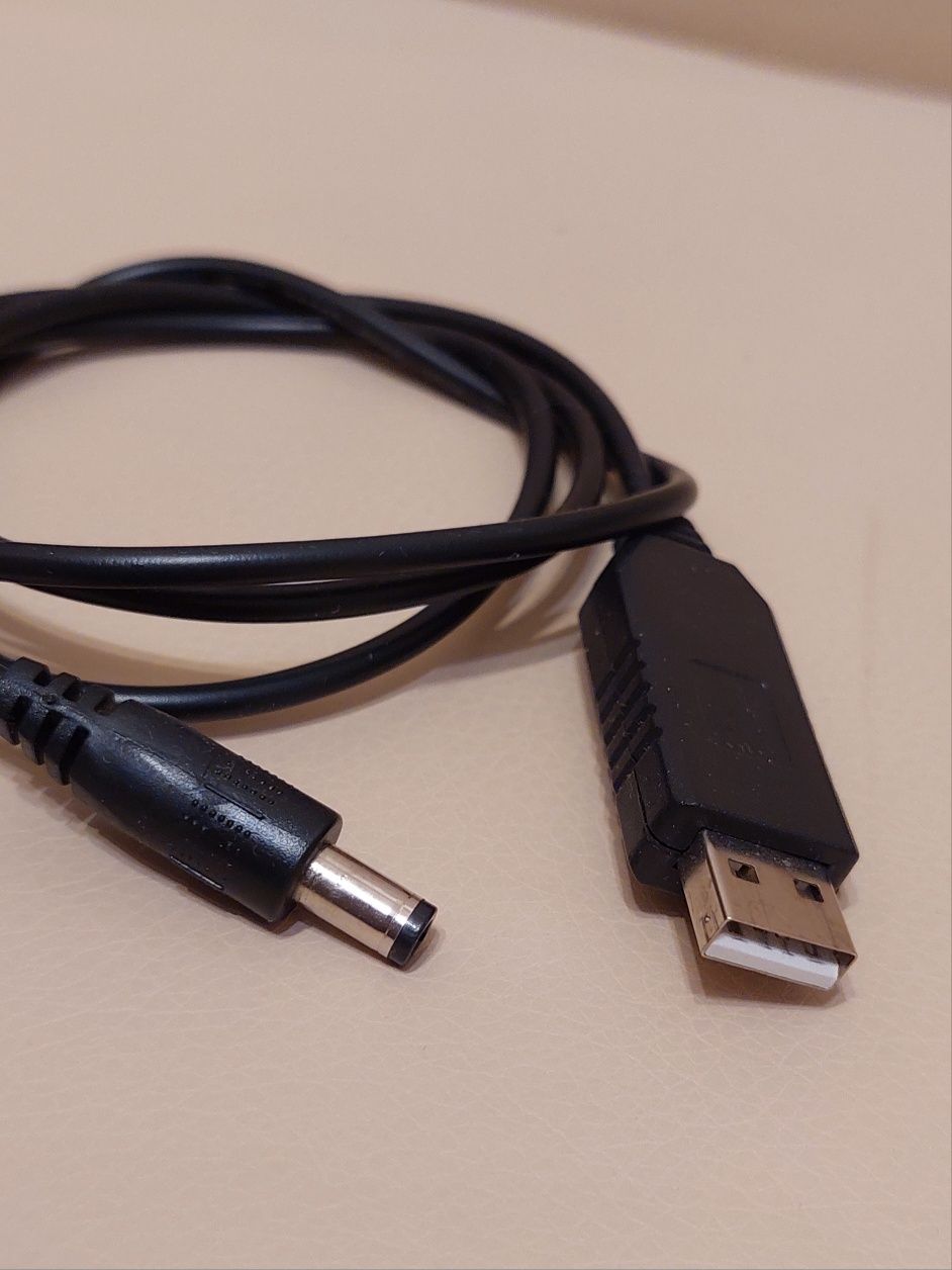 DC 5.5 x 2.5 mm  USB A, кабель для роутера з тригером на 12 вольт