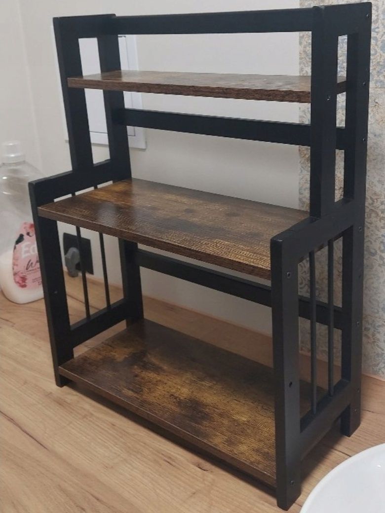 Półka Regał Organizer Do Kuchni Łazienki Stojak Loft Minimalistyczny