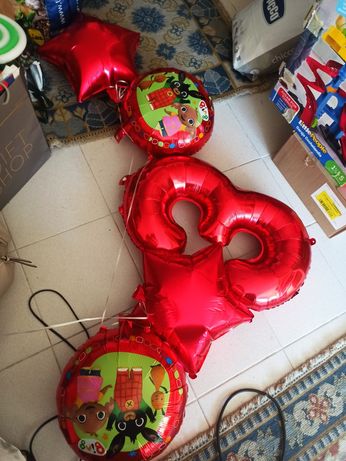 Vendo conjunto balões cheios tema Bing