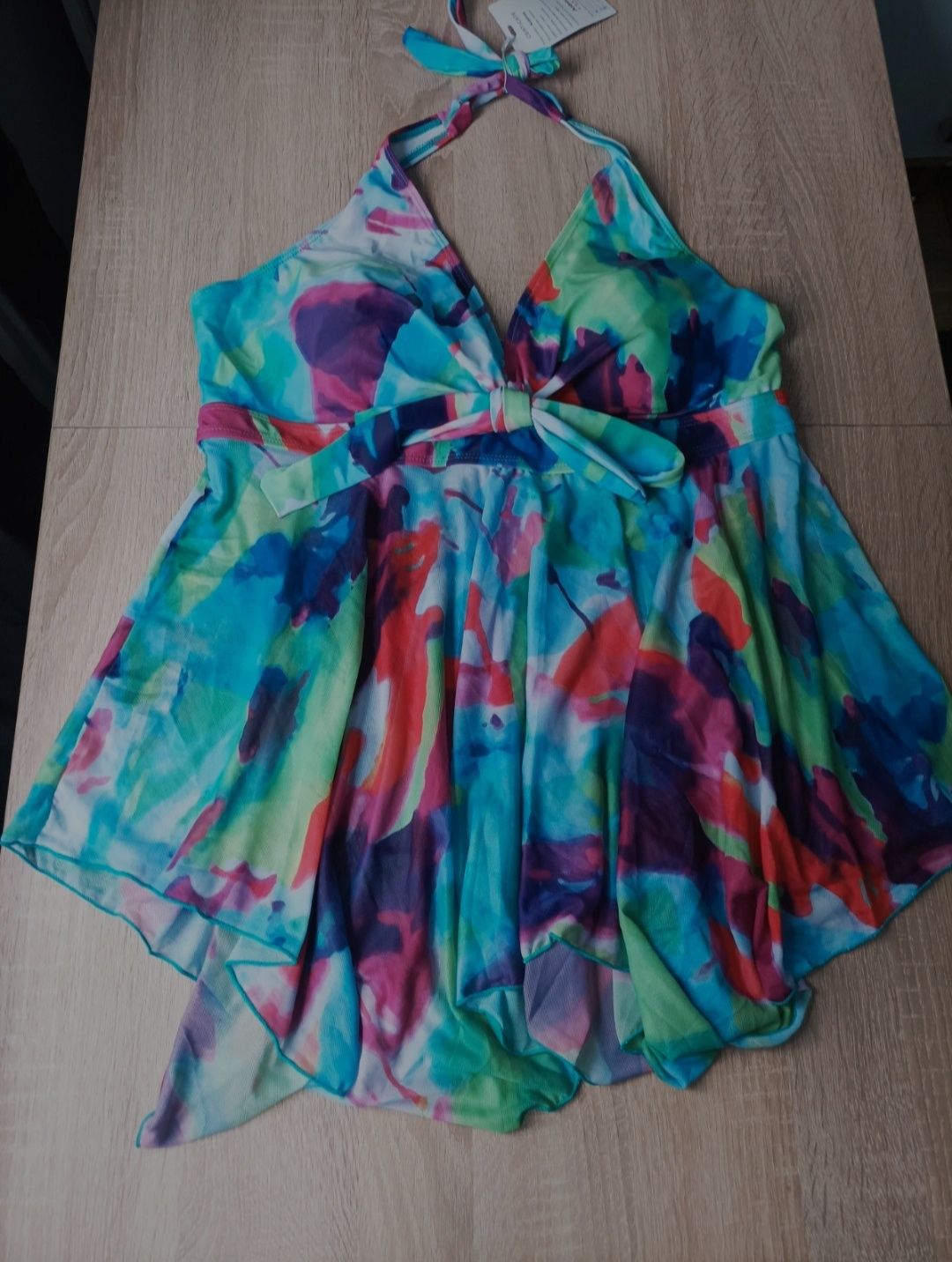 Aidotop, dwuczęściowy strój kąpielowy, tankini, bikini, kolorowe, push