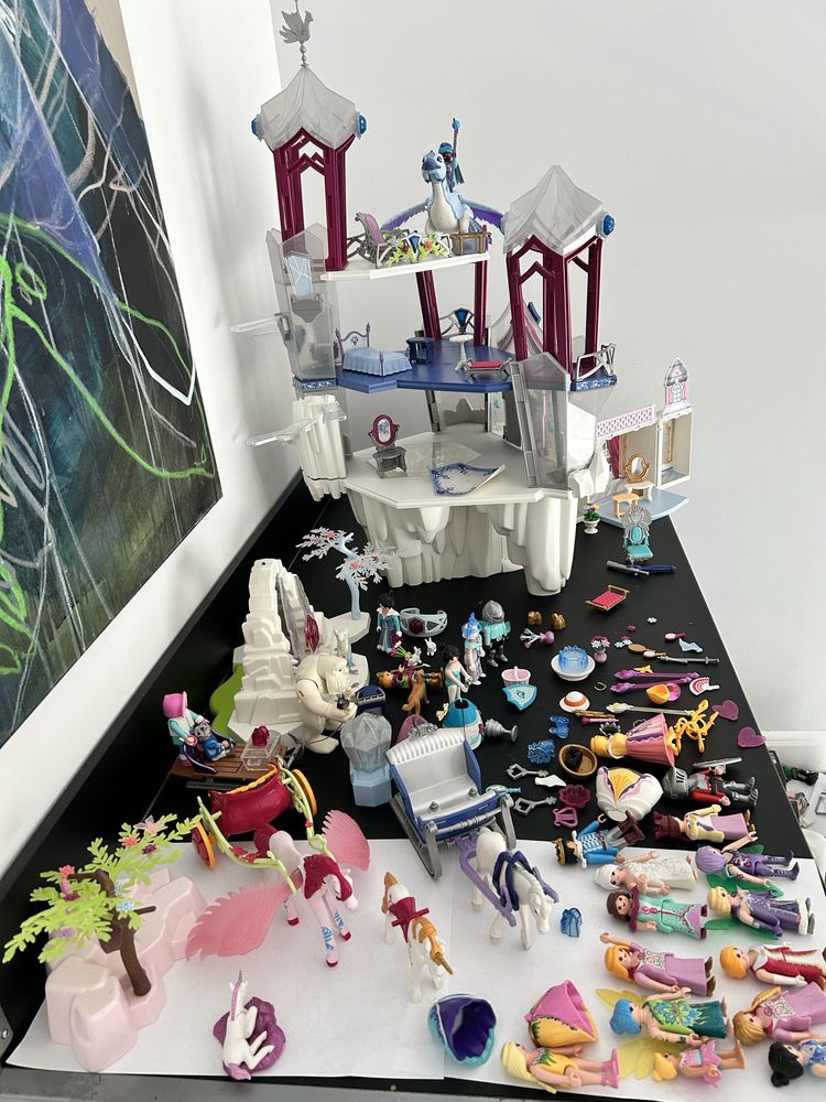 Ogromny zestaw playmobil dla dziewczynki, zamek, ksiezniczki, zamek,