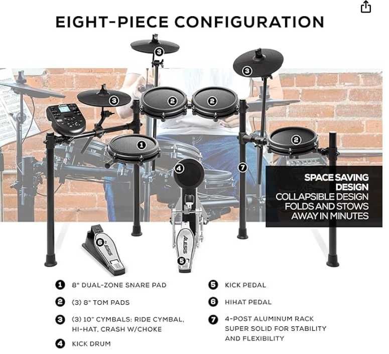Bateria Eletronica: Alesis Drums Nitro Mesh Kit