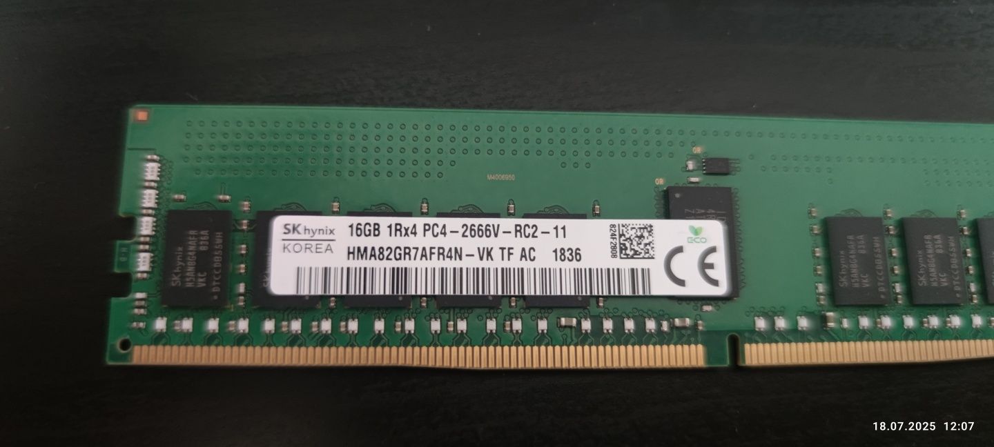 6x 16Gb Hynix DDR4 2666 ECC