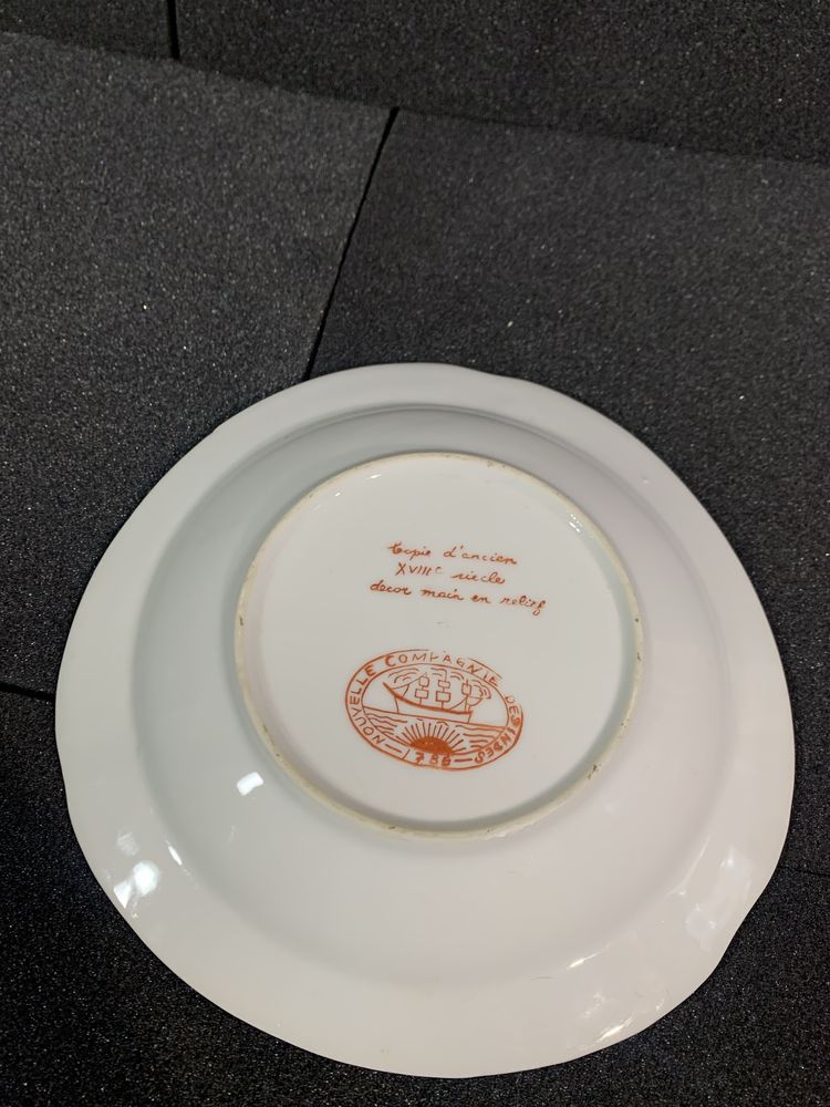 Cinzeiro em Porcelana XVIII - Louça NOUVELLE COMPAGNIE DES INDES 1785