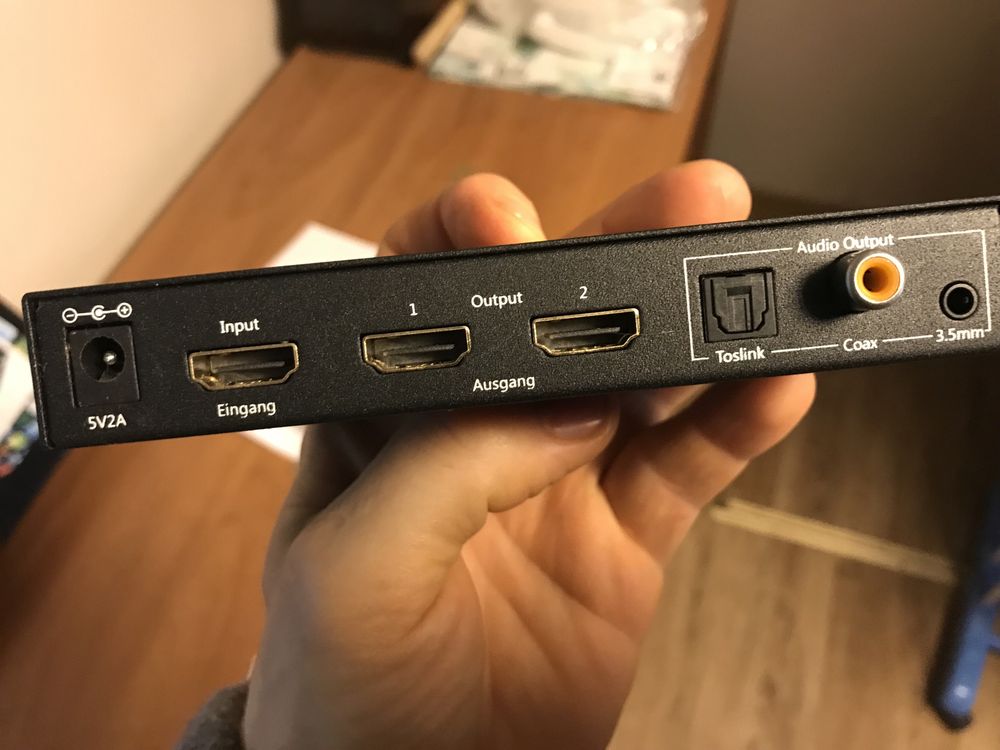 Rozdzielacz hdmi i coaxial optyk nowy
