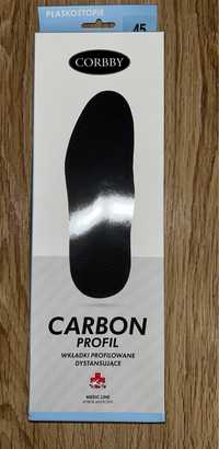Wkładki do butów z węglem aktywnym Corbby carbon profil