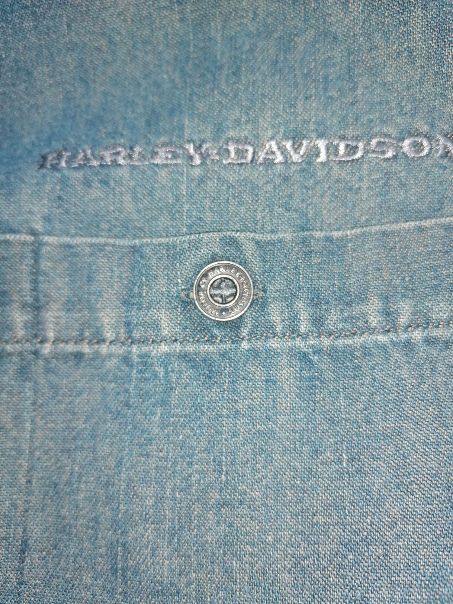 Koszula krótki rękaw firmy Harley Davidson męska jeans rozmiar XL