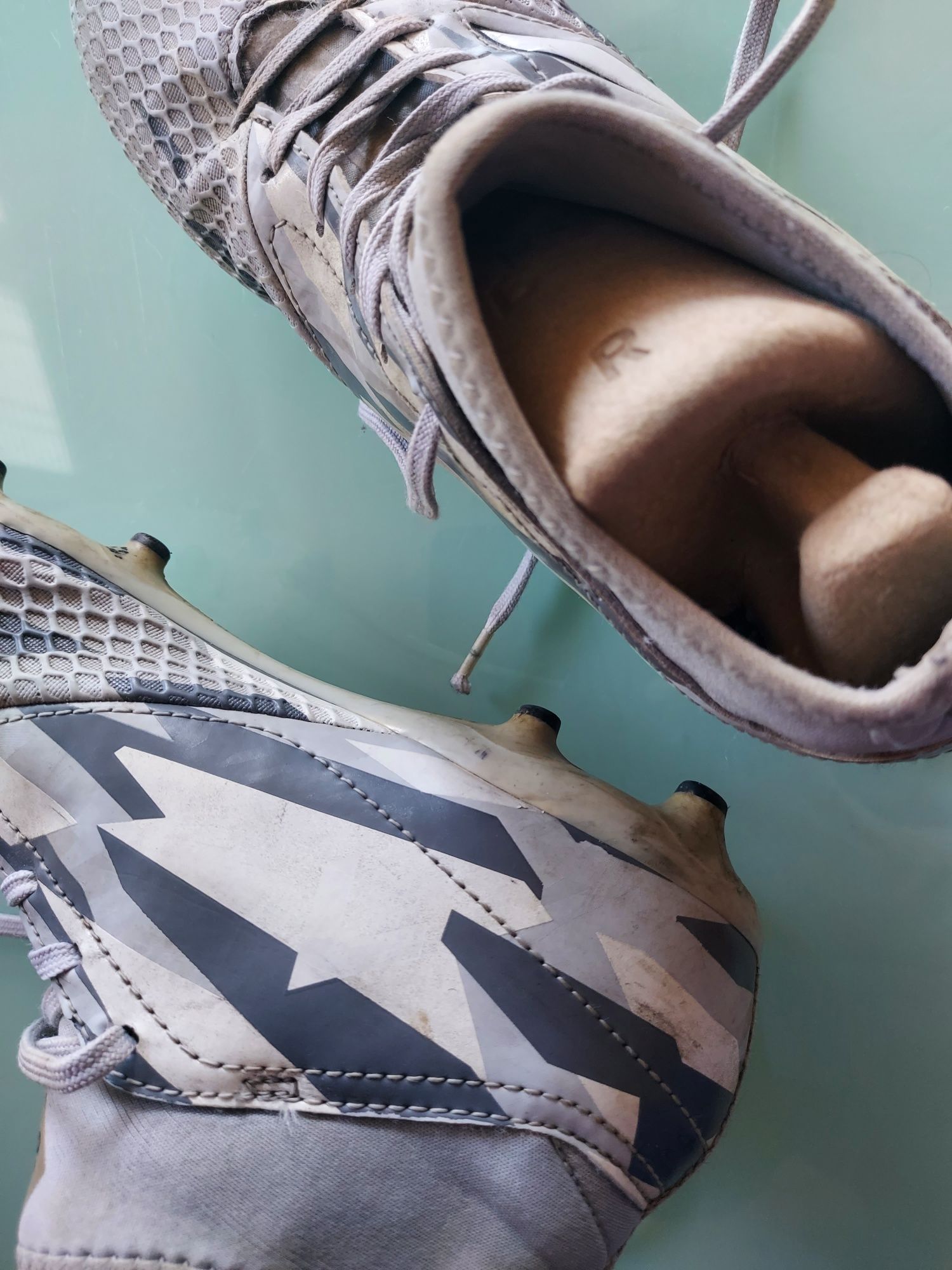 Korki profesjonalne piłkarskie 38 24 BB1026 Adidas Ace szaro-białe