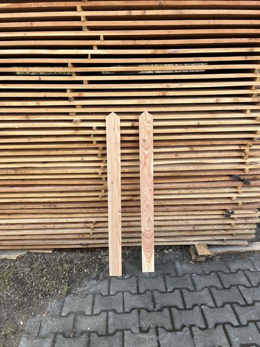 Sztachety modrzewiowe strzałka 120cm