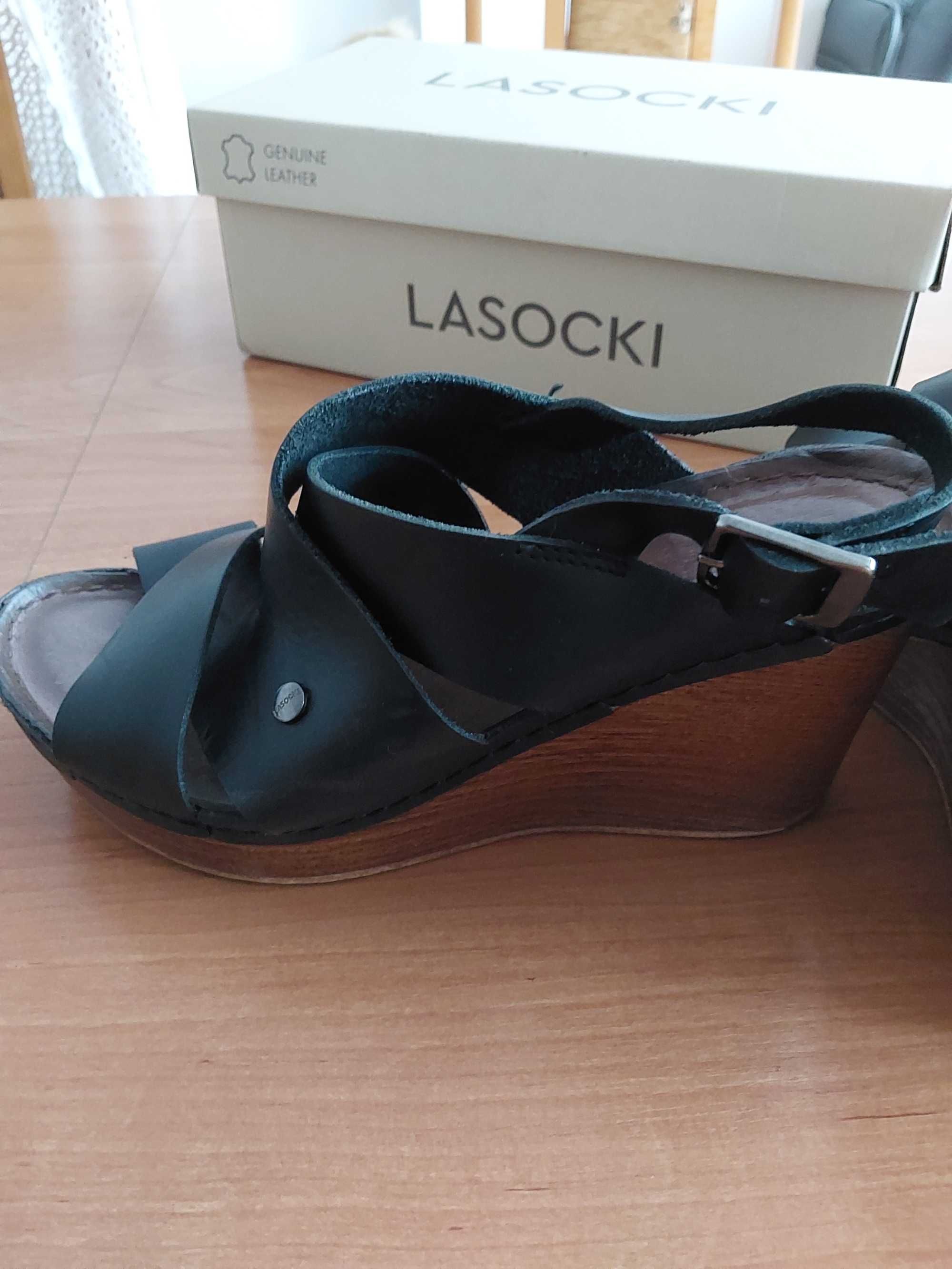 Sandały ze skóry naturalnej Lasocki