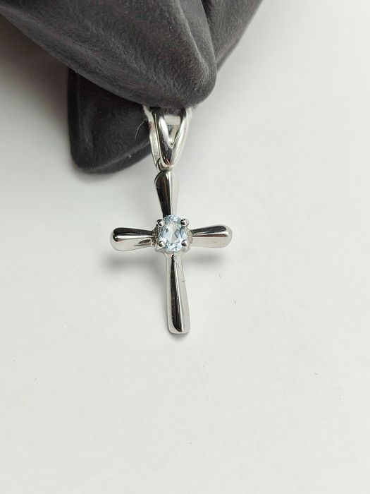 Хрестик золото 585** з Топазом