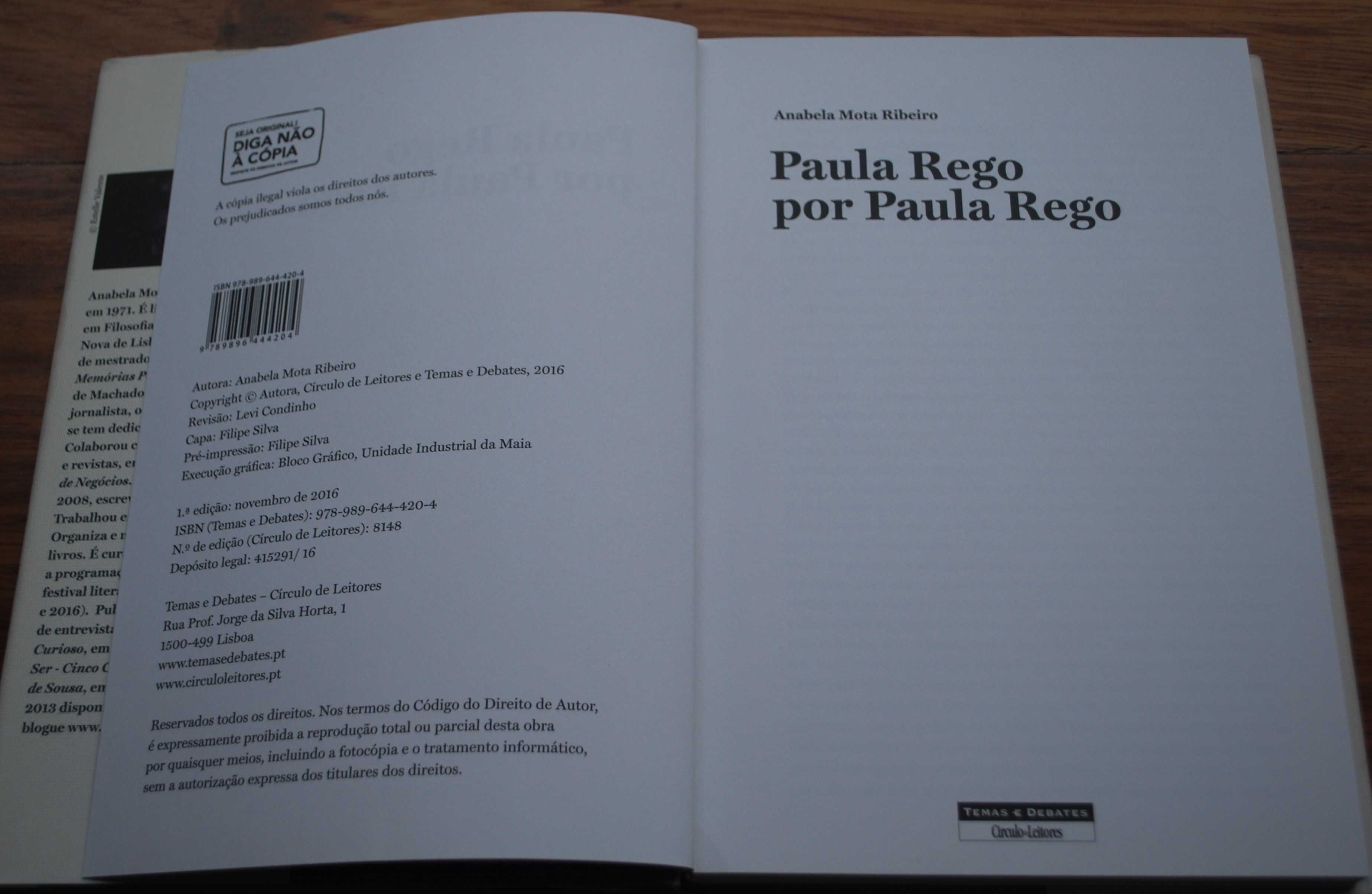 Paula Rego Por Paula Rego de Anabela Mota Ribeiro - 1ª Edição 2016
