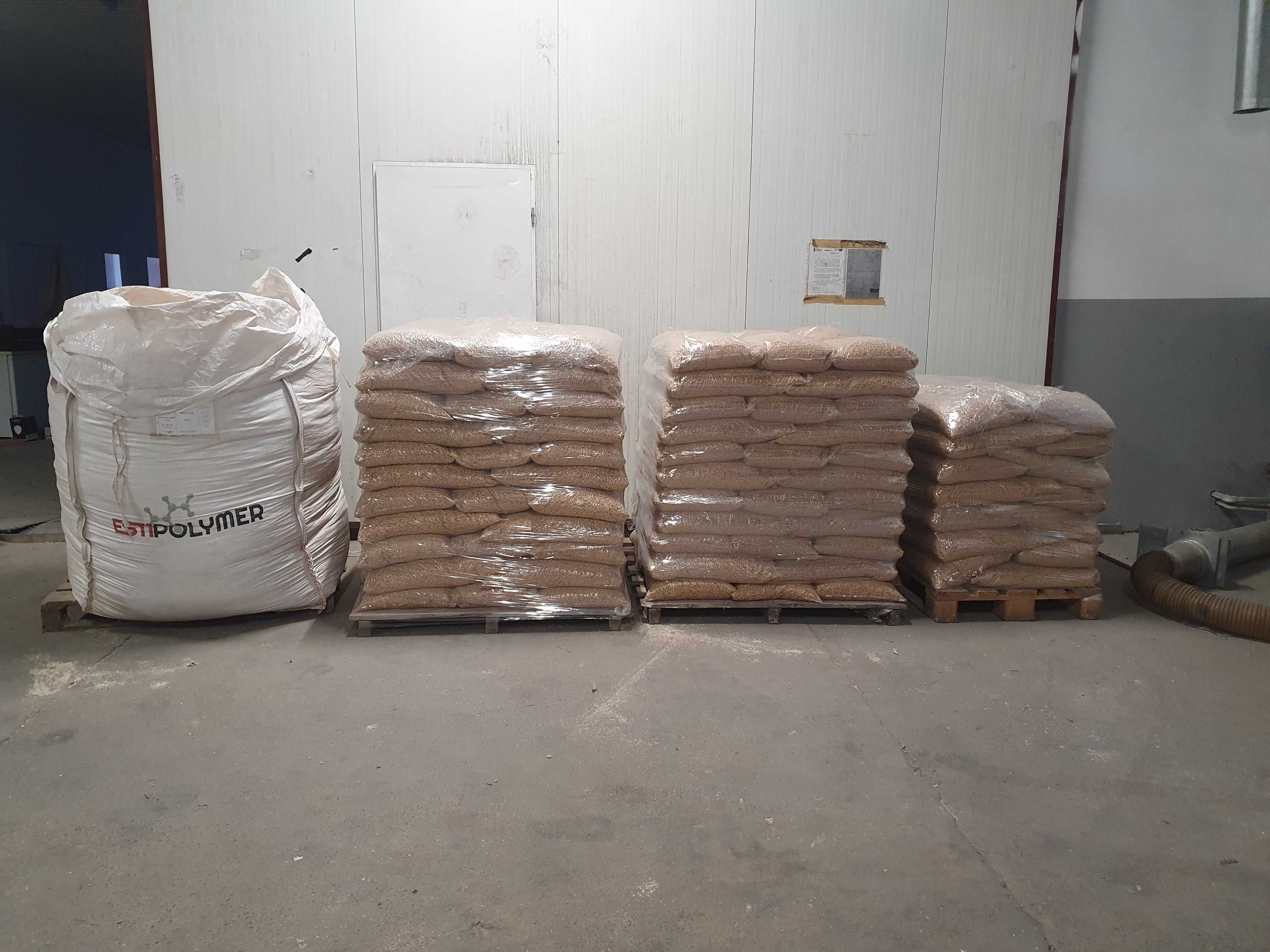 Pellet pelet sosnowy PREMIUM 15kg - produkcja Wołomin - ePal 525kg