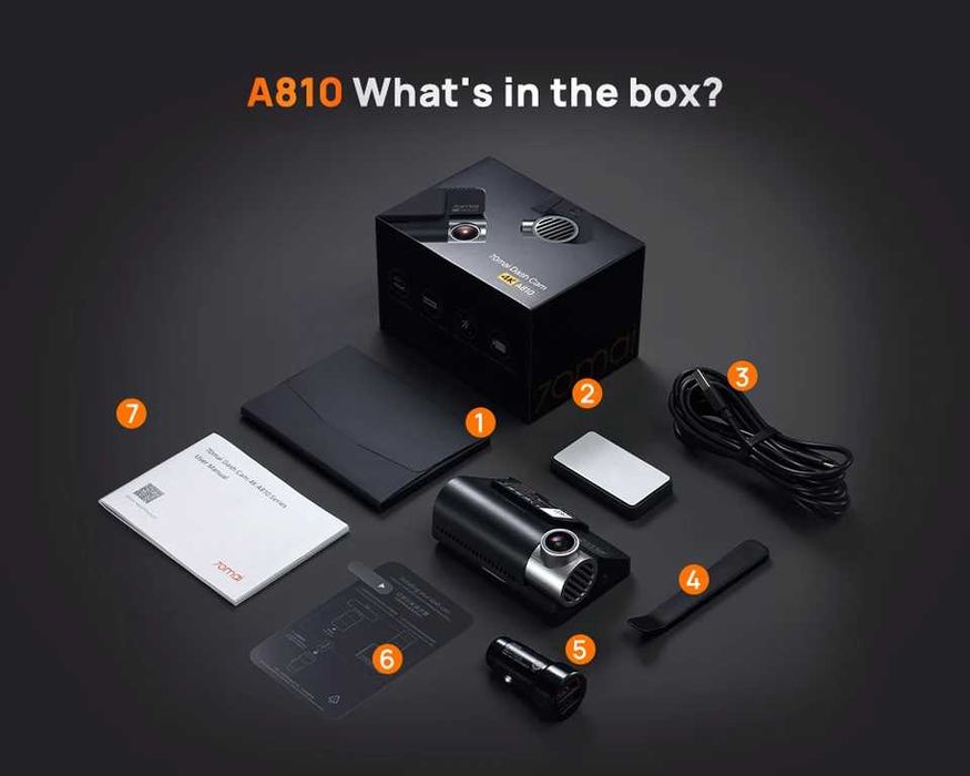 Відеореєстратор Xiaomi 70mai Dash Cam 4K A810