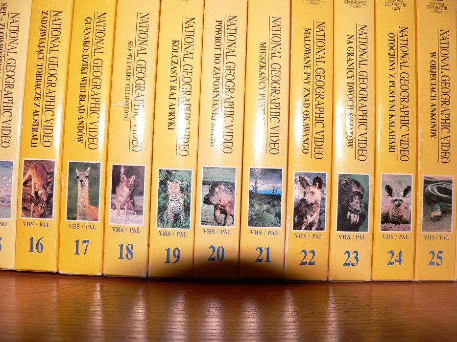 Kolekcja National Geographic i Podwodny świat Cousteau i Panasonic Vhs