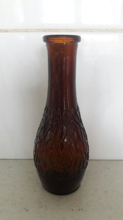 Ваза для цветов из янтарного стекла