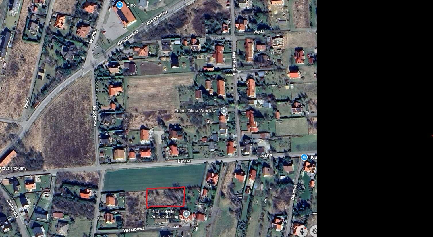 Działka budowlana Lutynia gmina Miekinia . 2 linia zabudowy 1022m2