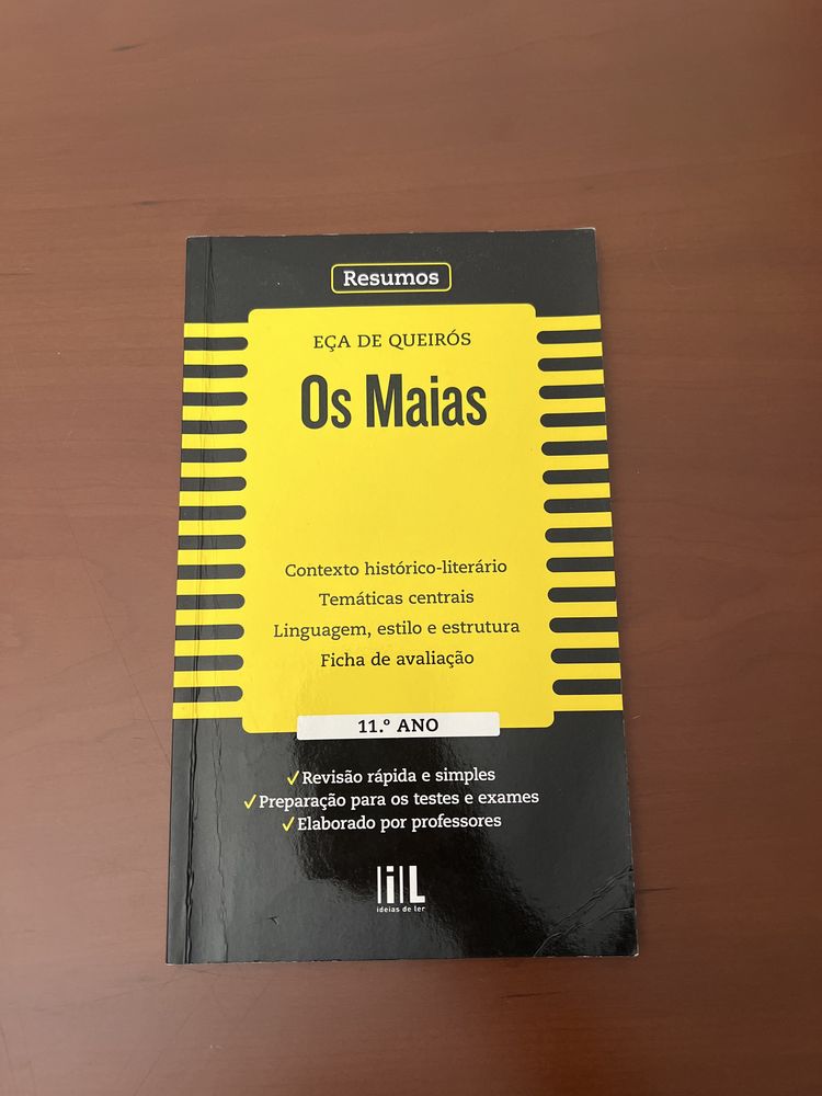 Livro de resumos da obra de leitura obrigatória: Os Maias