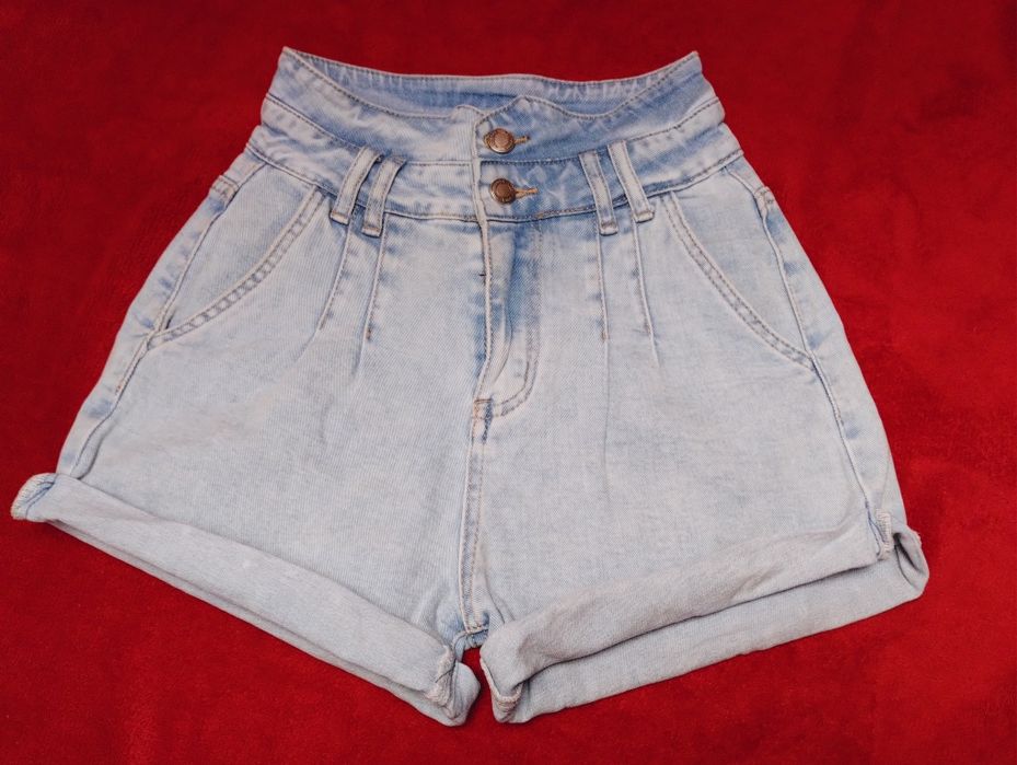 Spodenki damskie dżinsowe b.wysoki stan rozmiar XS m.sara