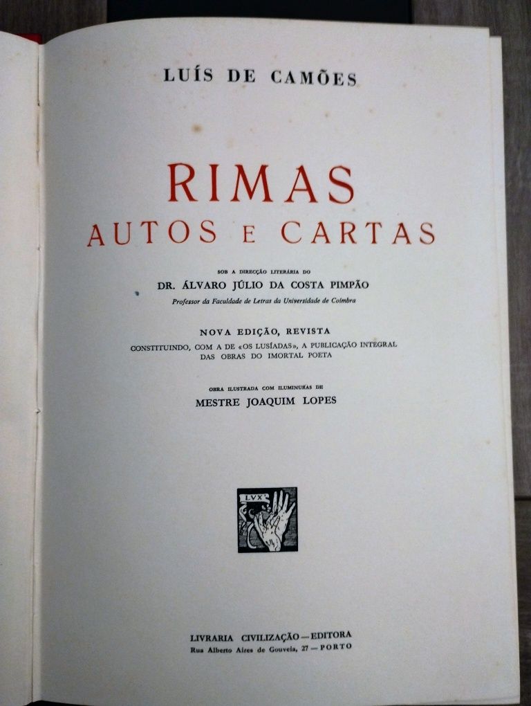 Rimas, Autos e Cartas de Luís de Camões