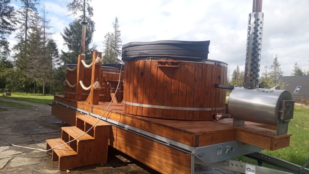Wynajmę NOWOŚĆ MOBILNE Jacuzzi 16 osób 2x balia bania sauna IMPREZA!