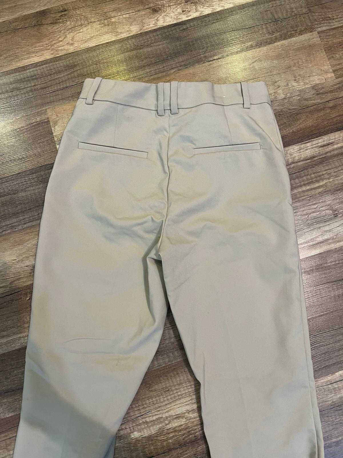 Spodnie XS do garnituru bawełniane chinosy beżowe kremowe H&M