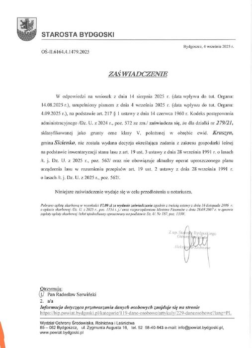 Działka budowlana Kruszyn 971m2