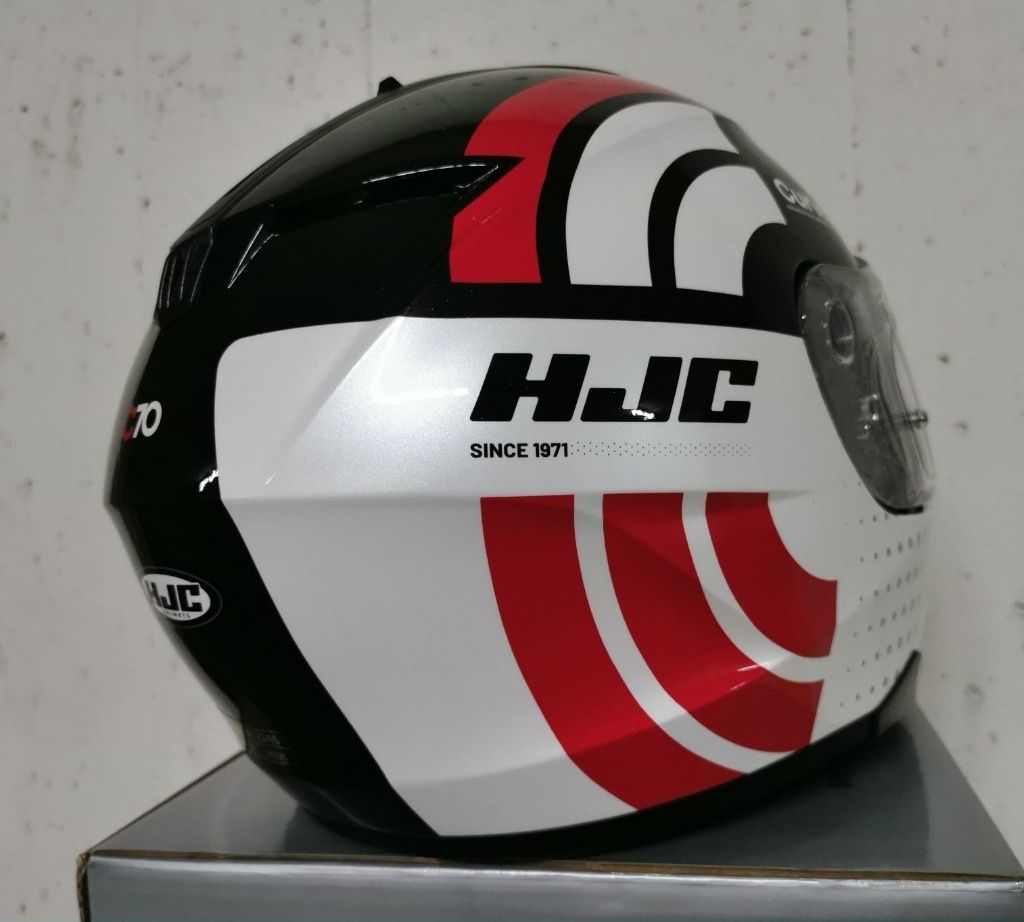 Capacete Integral HJC C70 Curves White / Red ( NOVOS )