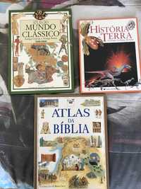 Livros atlas biblia,  grecia, historia da terra