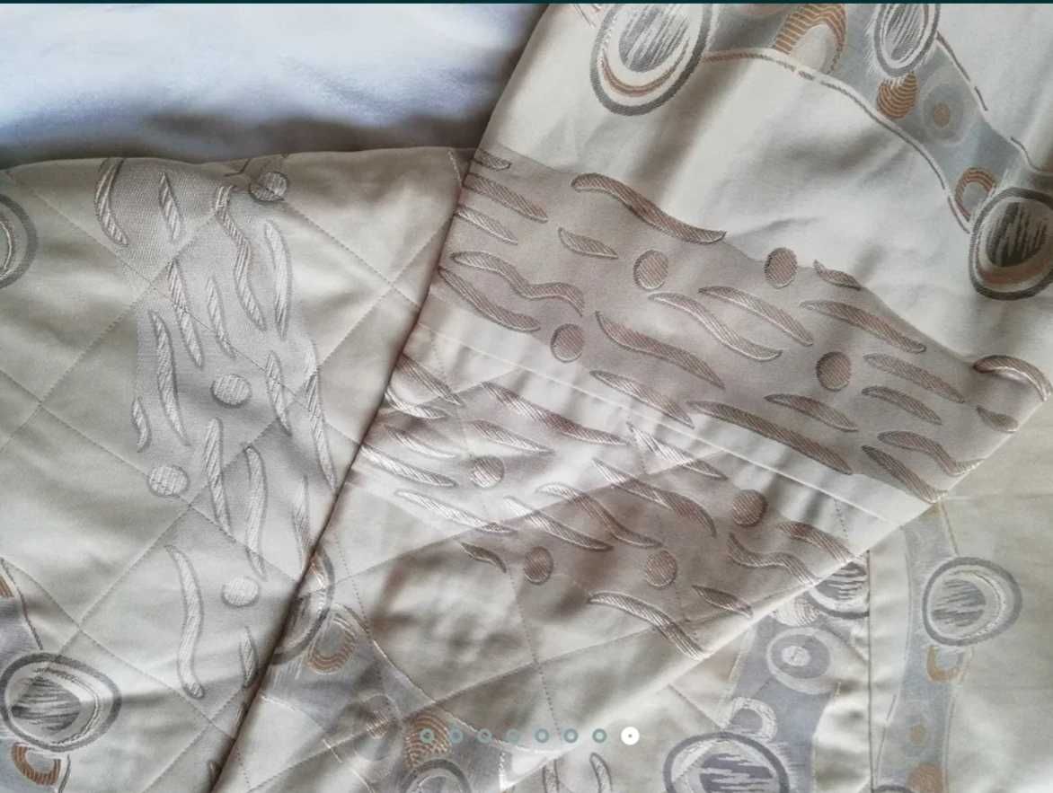 NARZUTA nakrycie łóżka odcienie złota 252x230 cm gruba
