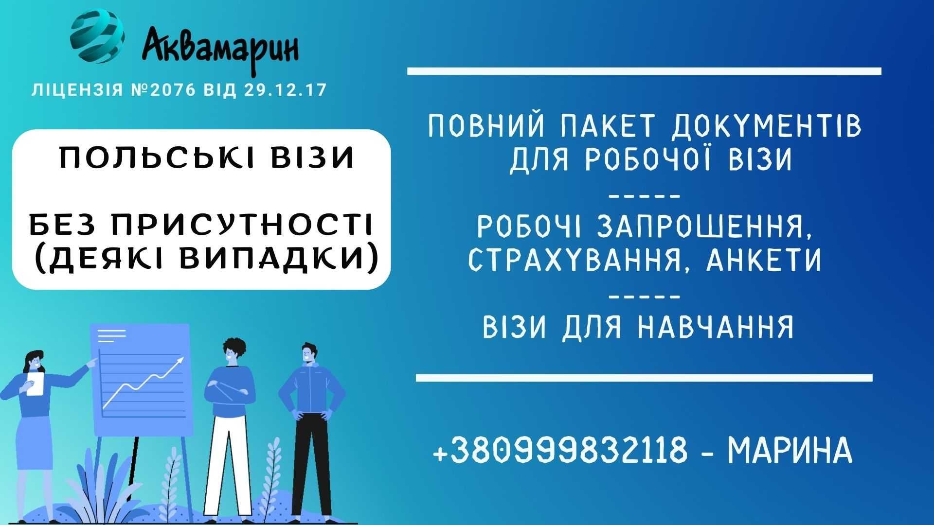 Польська річна робоча віза, запрошення, анкета, страхування.