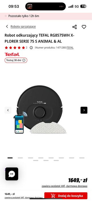 Robot odkurzajacy Tefal