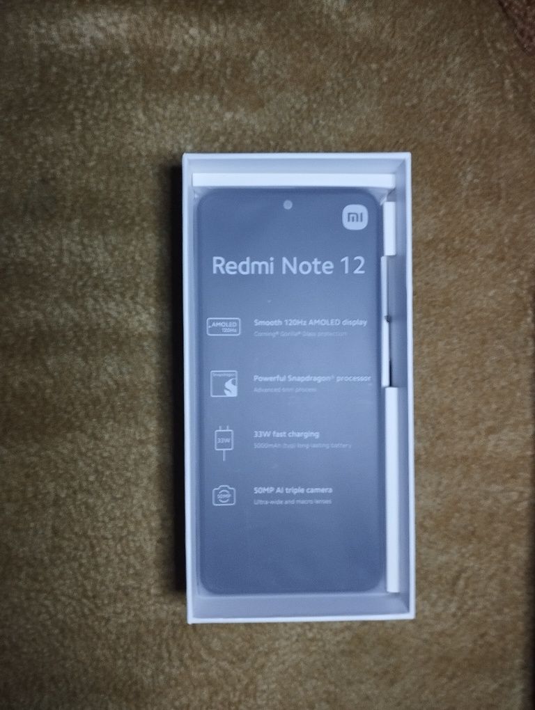 Новий мобільний телефон Смартфон Xiaomi Redmi Note 12 4/128GB OnyxGray