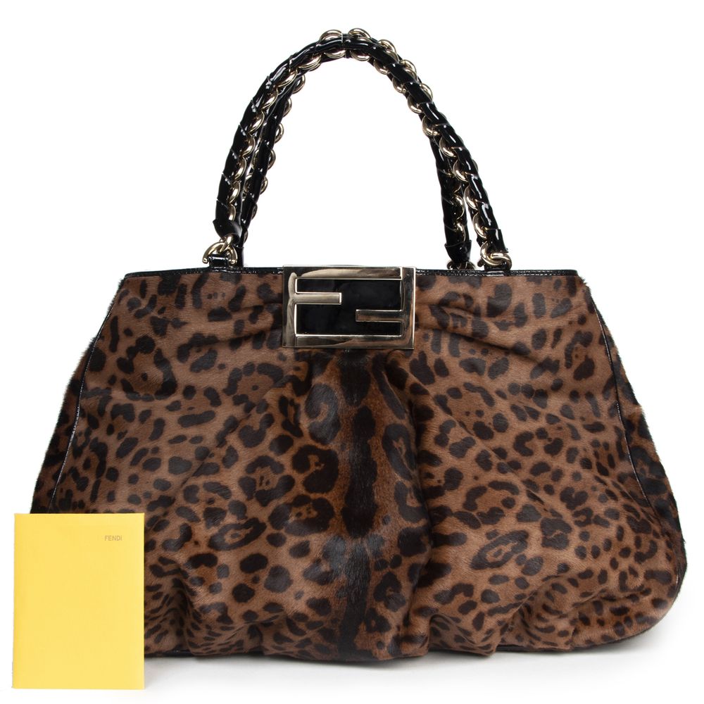 Сумка Fendi mia leopard print 2010 леопард