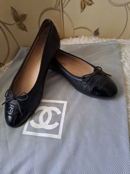 Chanel Orginalne Czarne Balerinki40,5Nowe