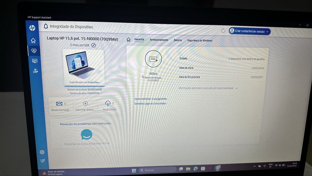 Vendo portal hp (semi novo)