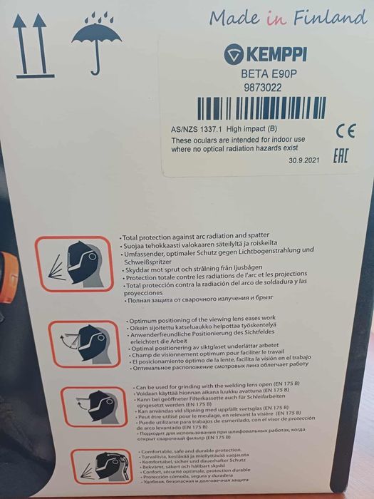 Przyłbica spawalnicza Kemppi Beta e90P – NOWA, nigdy nie używana
