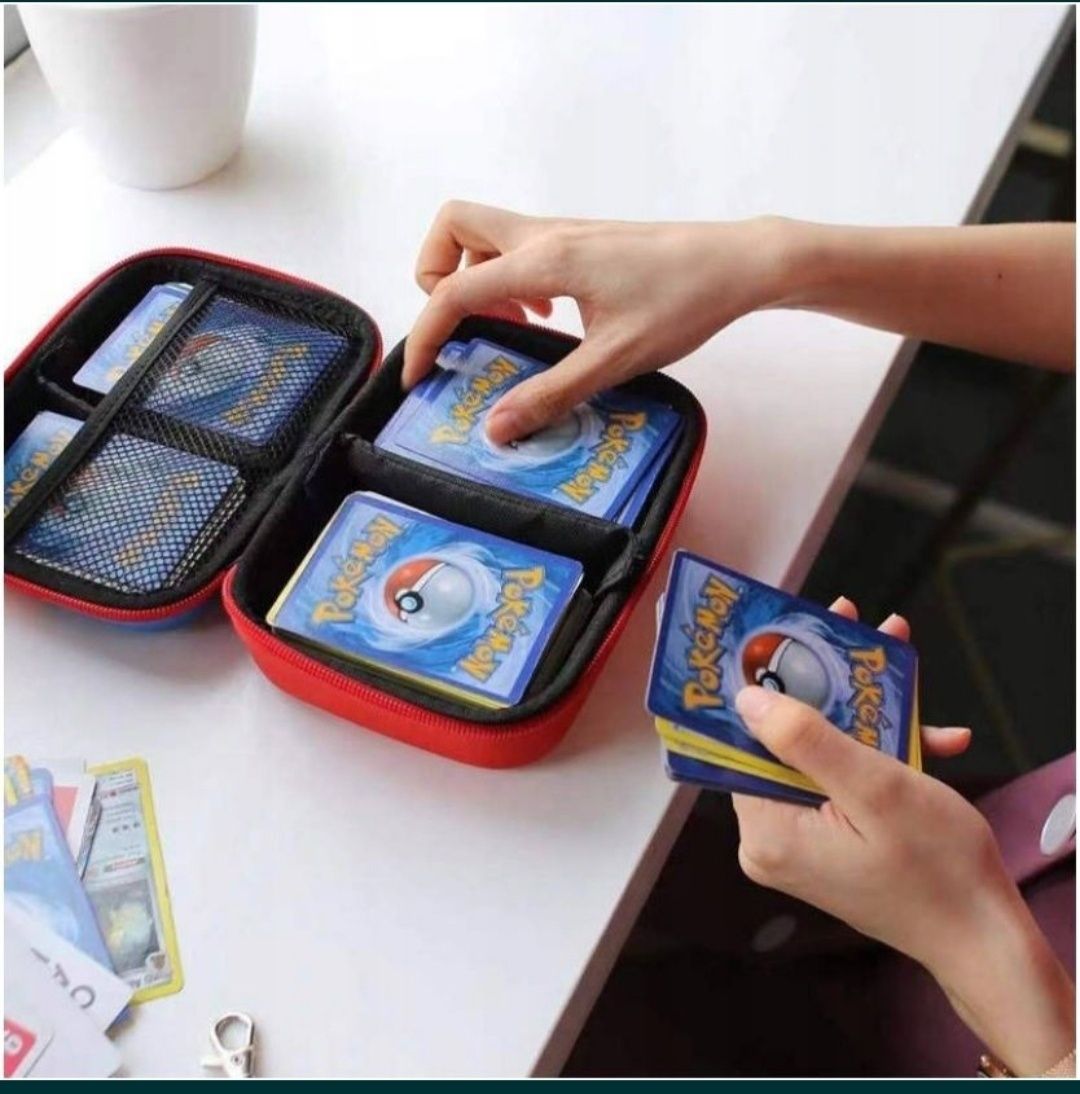 Etui Na KRATY POKEMON PUDEŁKO Na Figurki Smyczka Zapinka Album NOWY
