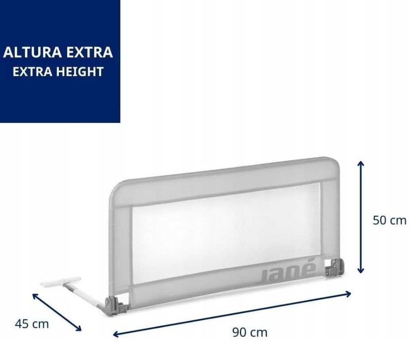 Barierka ochronna do łóżka JANE 90x50 cm
