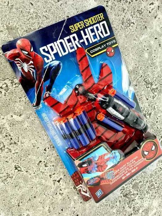 Zabawka dla chłopca rękawica z wyrzutnią strzałki nowa spider-man