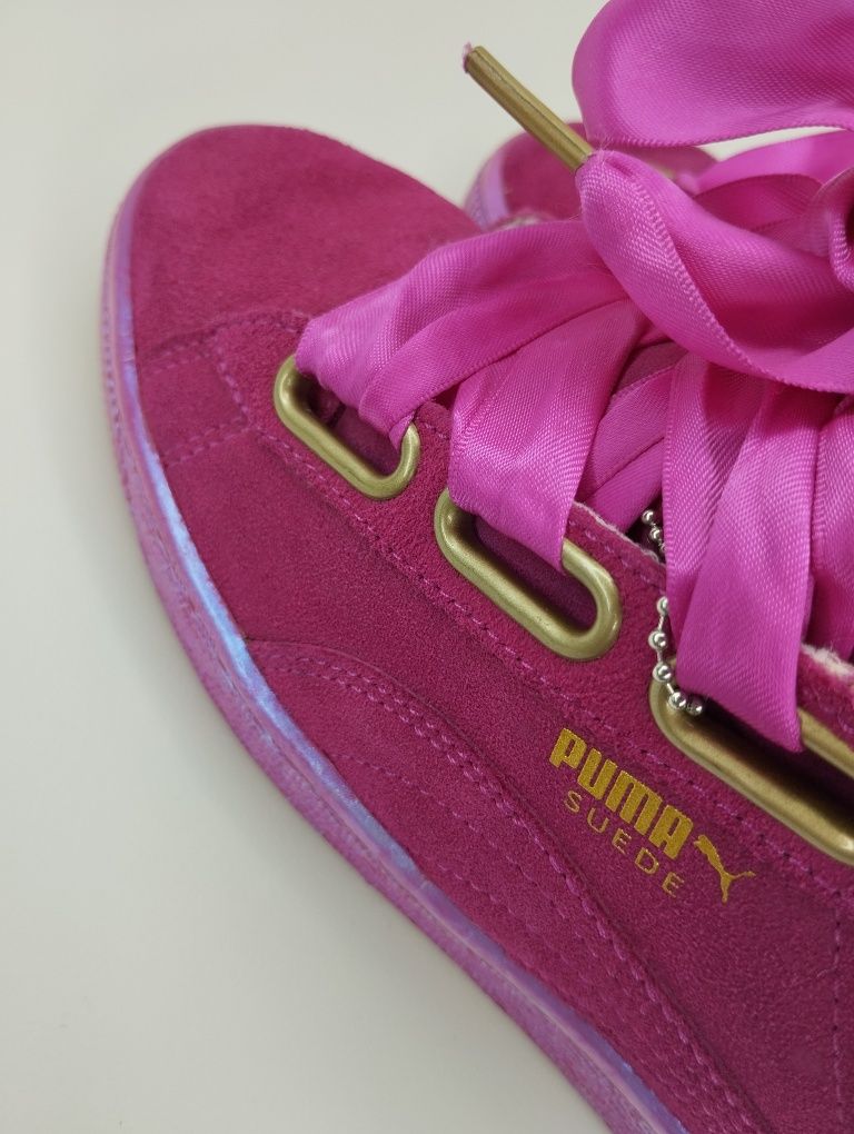 Жіночі оригінальні кросівки кеди Puma Suede Glitter  39-40(25см)