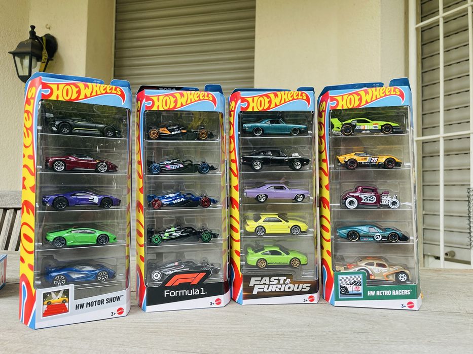 Набор из 5 машинок Хот Вилс 1:64 NEU Europa