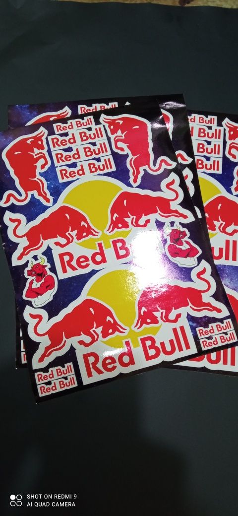 Наклейки стикеры журнальные red bull redbull Ред булл стикерпак